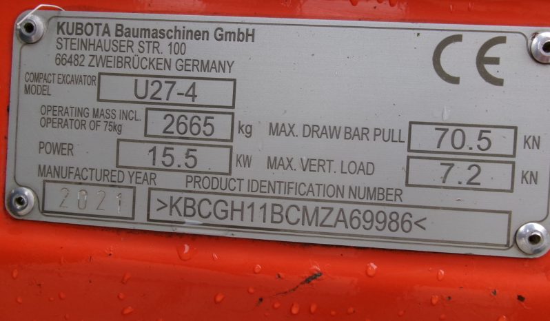 Kubota U27-4 full