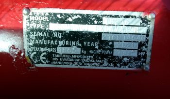 Takeuchi TB216 cabin full