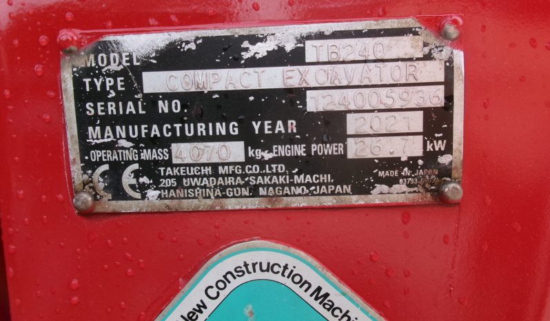 Takeuchi TB240 full