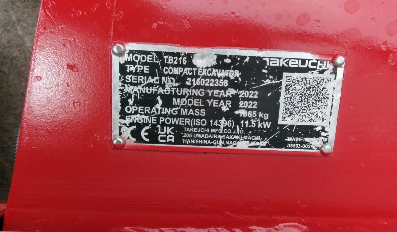 Takeuchi TB216 full