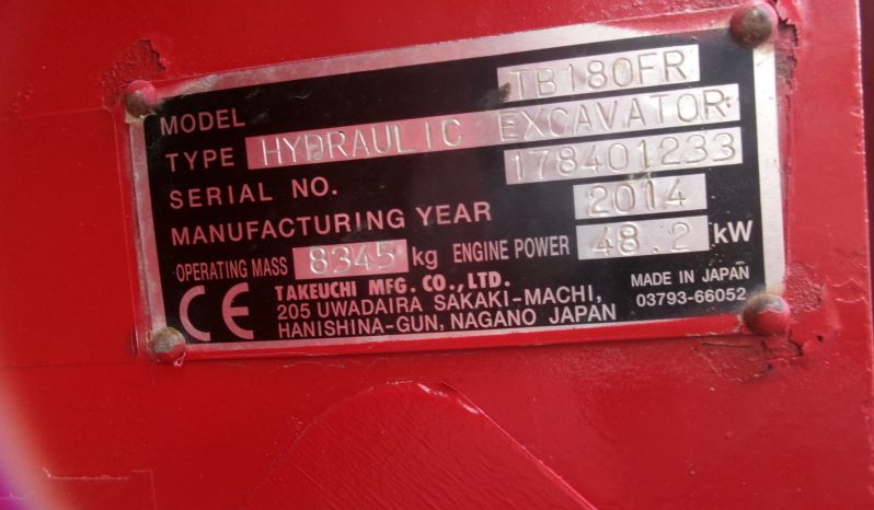 Takeuchi TB180fr full